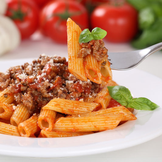 58. Penne Bolognese überbacken
